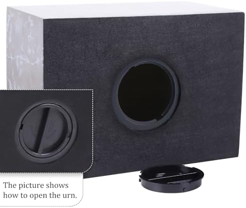 Rsobl Black Marble Cremation Urn for Adult Ashes