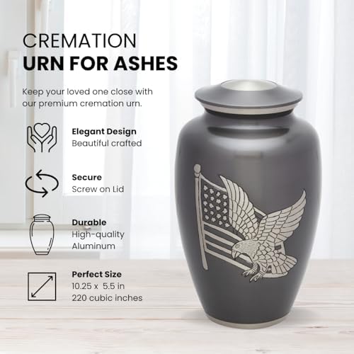American Pride Adult Urn in Brass