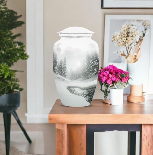 Mountain Winter Urns for Ashes 10 Inch Large
