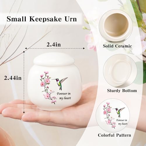 SOITIS Ceramic Urn for Human Ashes - 24 Inch Mini Memorial Keepsake