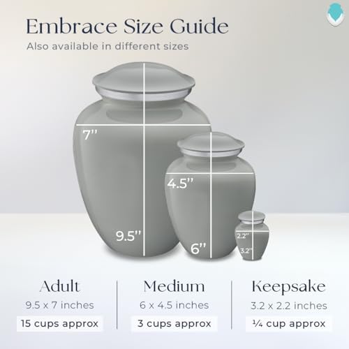 GetUrns Adult Cremation Urns Large Slate Grey