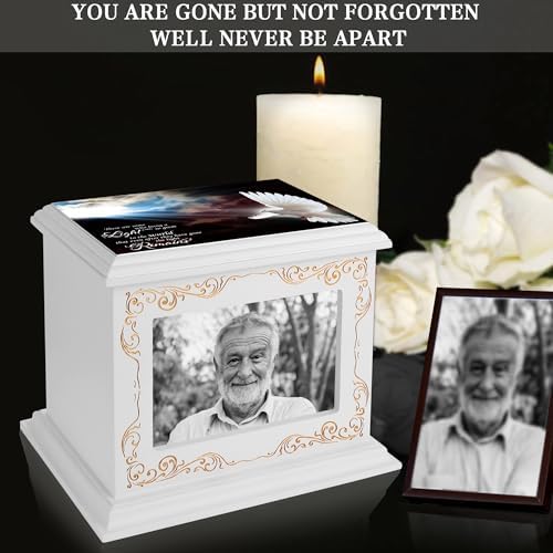 Wooden Cremation Urn with Photo Frame for Human Ashes 1