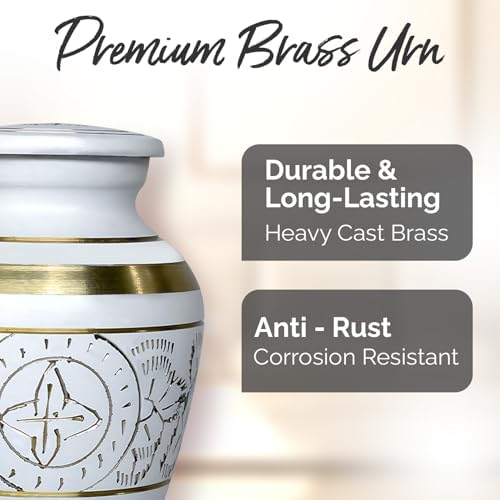 Small Urns for Human Ashes Keepsake - White Small
