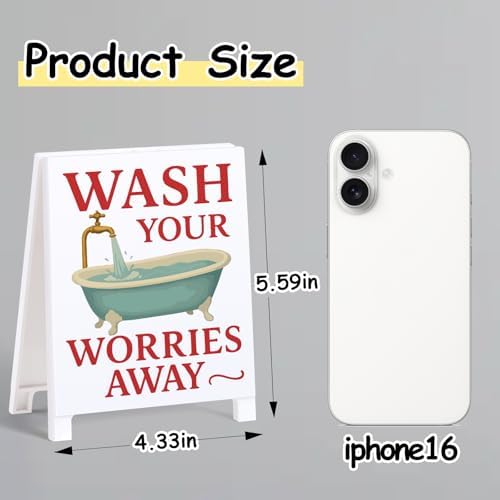 Wash Your Worries Away Decor Sign