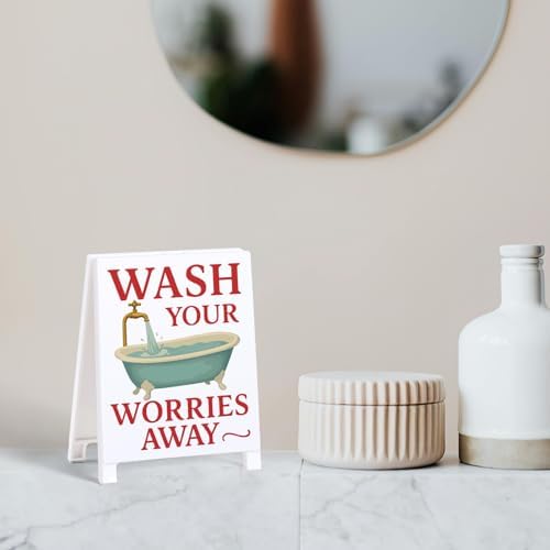 Wash Your Worries Away Decor Sign
