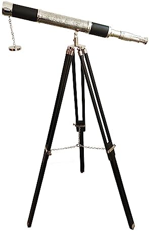 Vintage Nautical Brass Telescope Floor Stand