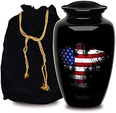 Forever Urns Adult Cremation Urn with American Eagle Flag Design