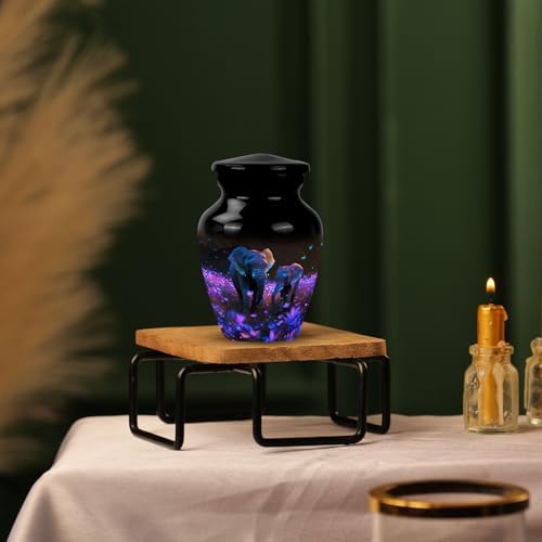 YATSKIA 3 Inch Decorative Urns for Human Ashes Pack of 2