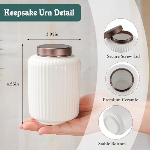 SOITIS 45 Inch Ceramic Urns for Ashes - Medium Keepsake Urn