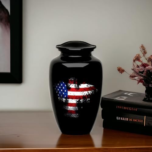 Forever Urns Adult Cremation Urn with American Eagle Flag Design