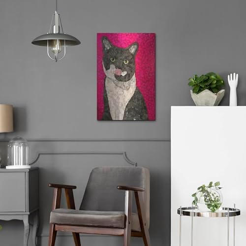 Pink Tuxedo Metal Wall Art 16x24
