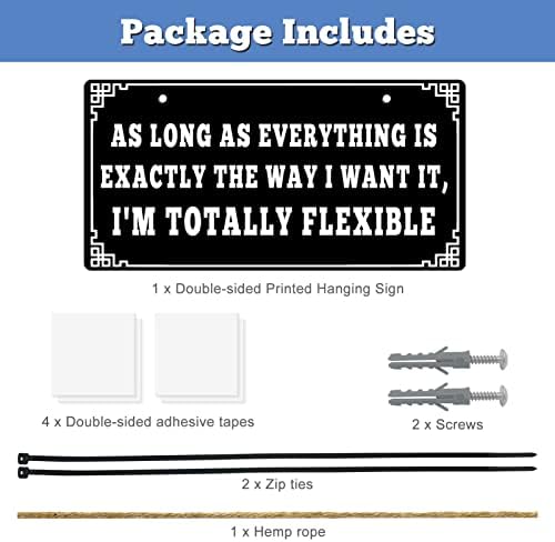 Double Sided Funny Wall Sign 10x5 Inch Decor