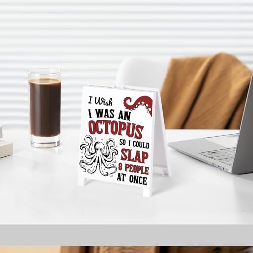 Funny Office Decor Gift Octopus Sign