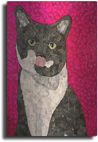 Pink Tuxedo Metal Wall Art 16x24