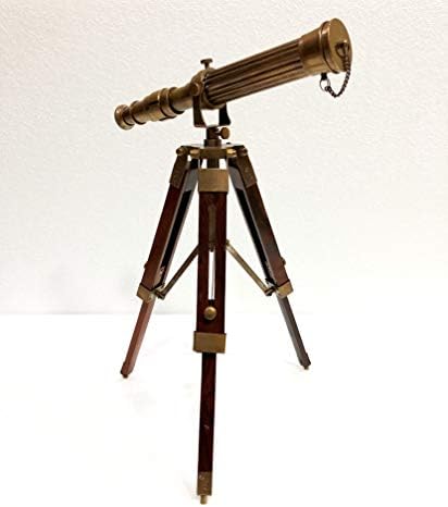 Victorian Nautical Brass Telescope with Stand