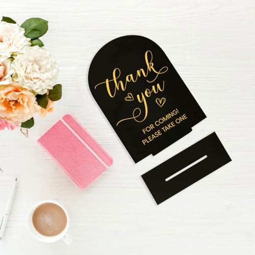 Wedding Sign Thank You For Coming Acrylic 5x7 Inch Black