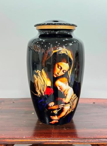 Mary With Baby Jesus Christ Urn - Large Cremation Urn