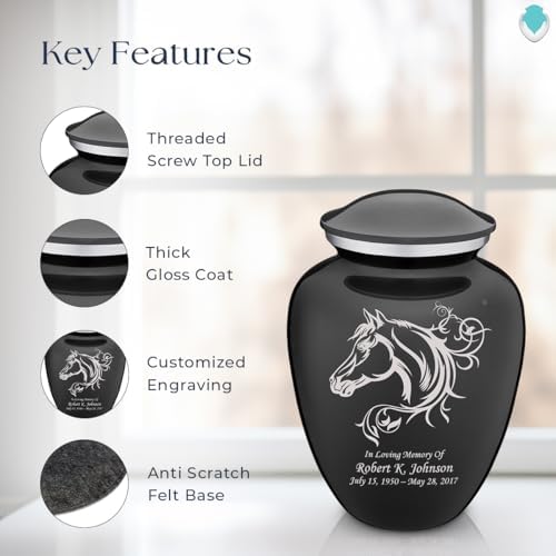 GetUrns Personalized Horse Cremation Urn for Human Ashes 200 lbs