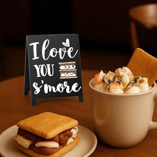 4Pcs Smores Day Camping Decor Signs Set