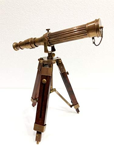 Victorian Nautical Brass Telescope with Stand
