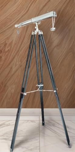 Nautical 18 Brass Telescope Binocular with Tripod Stand