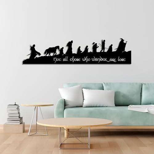 Lord of the Rings Metal Wall Art with Quote