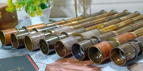 Collection of 8 Brass Maritime Sailor Pirate Spyglasses Telescopes