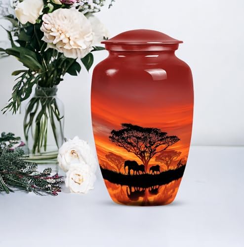 Elephant Cremation Urn Set Large Small for Ashes