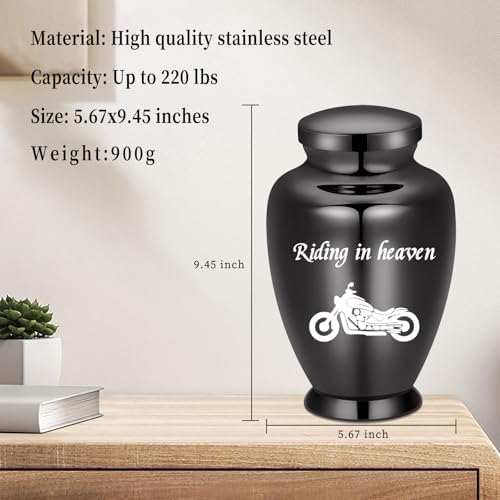 Stainless Steel Cremation Urn for Human Ashes Up to 220 lbs