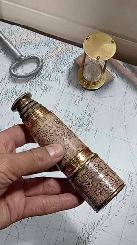 Antique Brass Pirate Spyglass Telescope 18 Functional