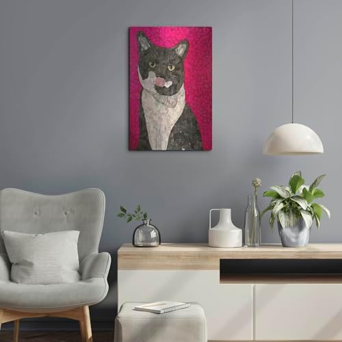 Pink Tuxedo Metal Wall Art 16x24