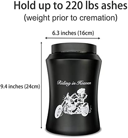 Large Cremation Urn for Adult Ashes 220 lbs Motorbike Design