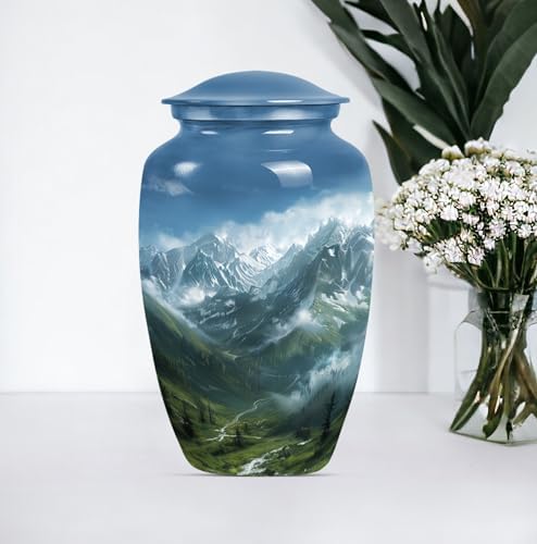 YATHABHISA Large Velvet Bag Cremation Urn for Adult Ashes - Gray