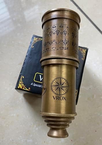 VROX Brass Pirate Spyglass Nautical Decor Telescope