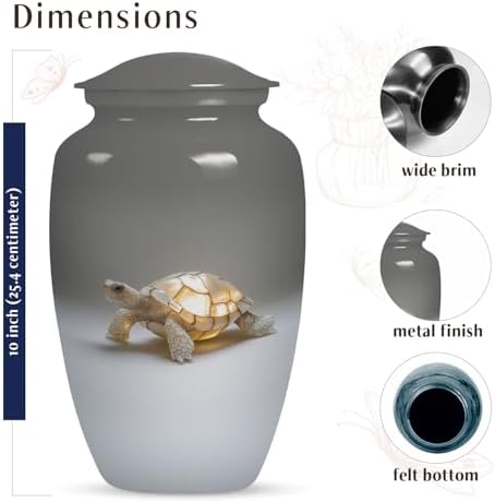 Turtle Haven Urn - 3 Inch Mini Urn For Ashes 2 Pcs