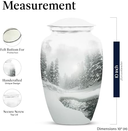 Mountain Winter Urns for Ashes 10 Inch Large