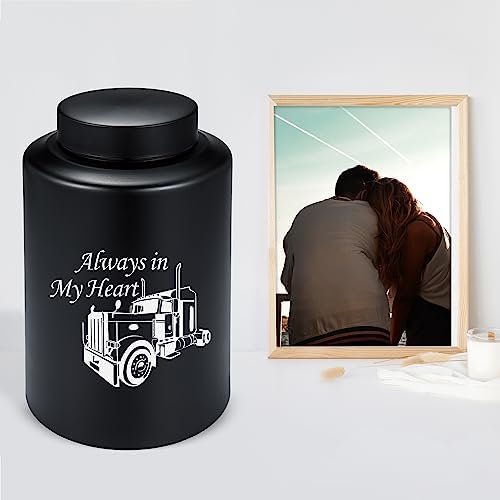 Gredstar Truck Cremation Urn Large for Human Ashes - Always in My Heart Decorative Funeral Memorial Keepsake