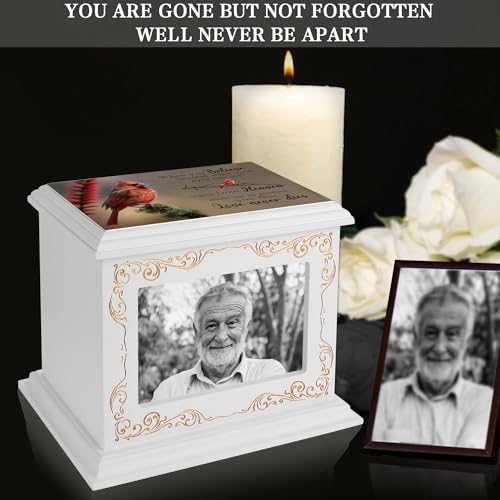 Wooden Cremation Urn with Photo Frame for Human Ashes