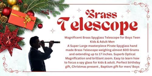 17 Inches Brass Telescope with Leather Case