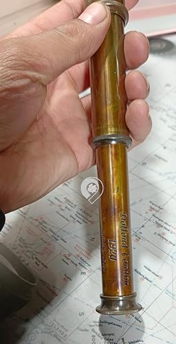 Antique Pirate Telescope with Brass and Leather Finish