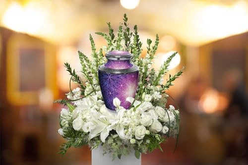 Seed of Life Cremation Urn for Women - Handcrafted Butterfly Design