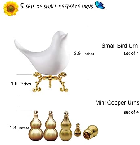 Bird Urn Small Urns for Human Ashes Set of 5