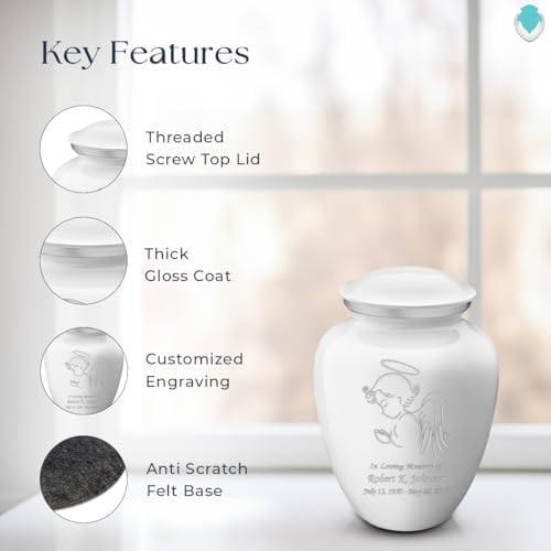 GetUrns Angel Cremation Urn for Human Ashes 44 lbs