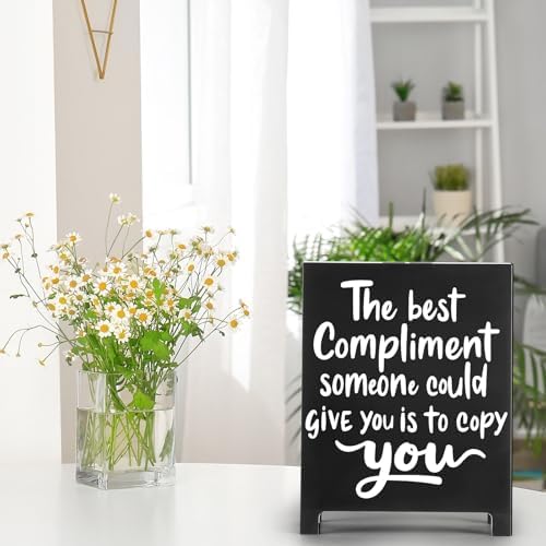 Inspirational Desk Sign with Motivational Quote