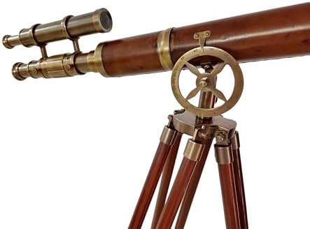 Nautical Brass Double Barrel Telescope Vintage Finish