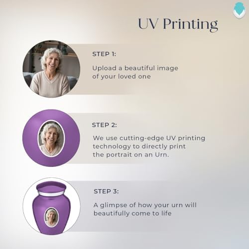 GetUrns Personalized Purple Cremation Urn with Double Engraving