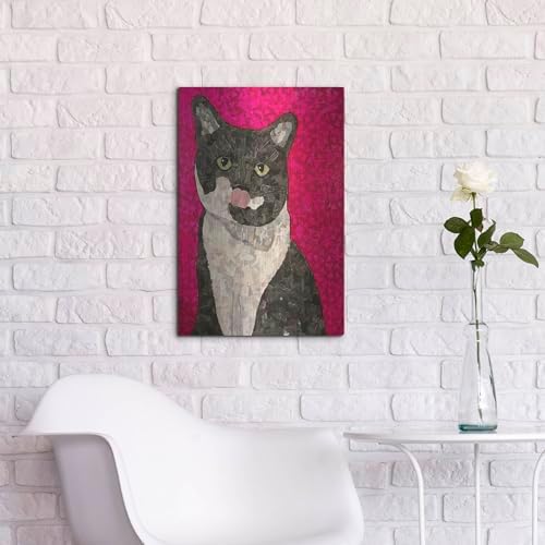 Pink Tuxedo Metal Wall Art 16x24
