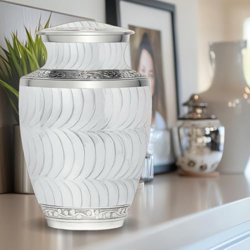 Pearl White Urn for Adult Cremation