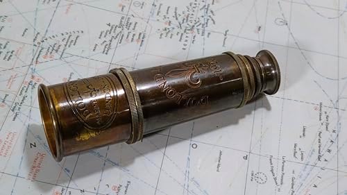 Antique Pirate Telescope 18 Inch Brass Spyglass Telescope - Functional Clear Vision Nautical Decor Gift
