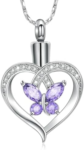 Butterfly Urn Necklace for Women Girls Cremation Jewelry